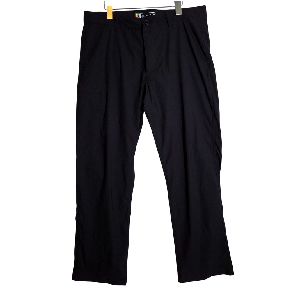 UB Tech Unionbay Mens Travel Pants Black Classic Fit 34x30 Nylon Spandex Stretch